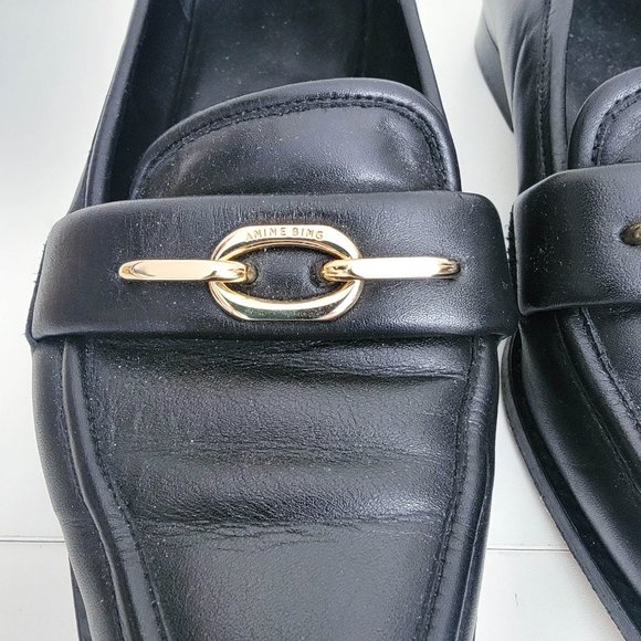 Anine Bing Selma Loafers in Black 39 9 - Picture 6 of 11